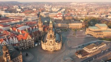 Dresden şehir merkezinin yukarıdan görüntüsü