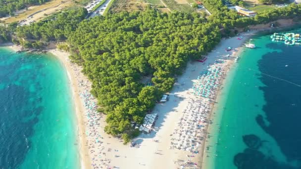 Famous Golden Horn Beach Croatia Island Brac — Vídeo de stock