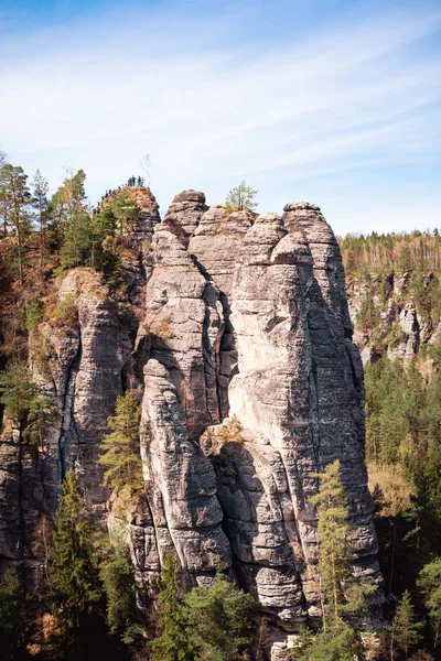 Sakson İsviçre Ulusal Parkı, Bastei Köprüsü, Doğu Almanya, Avrupa.