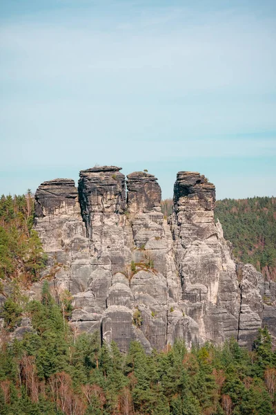 Sakson İsviçre Ulusal Parkı, Bastei Köprüsü, Doğu Almanya, Avrupa.