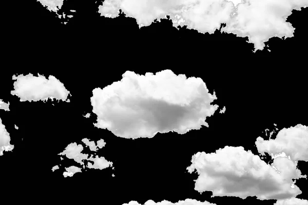 Weiße Wolke Ausschnitt Auf Schwarzem Hintergrund Und Textur — Stockfoto