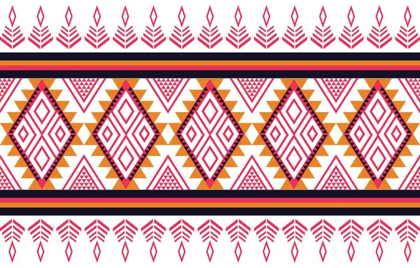 Triangle Geometric Pattern Colorful Tribal Ethnic Texture Style Design Printing — Vetor de Stock