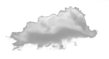 Tek bir kabarık beyaz bulut arka planda ve dokuda yüzer..