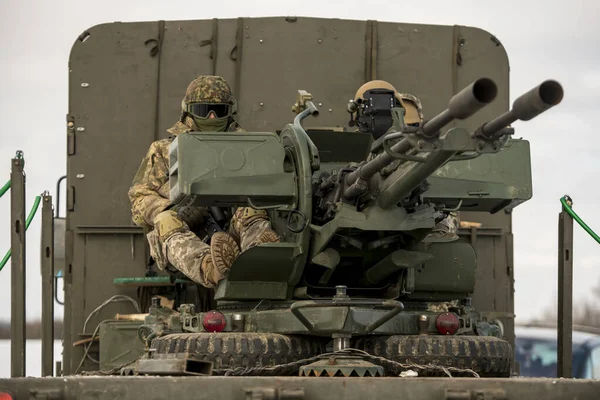  An air defense unit of the Ukrainian Armed Forces, called drone hunters, in position near Ukraines northern border, February 7, 2023. High quality photo
