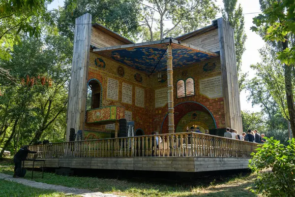 Sinagoga Simbólica Place Reflection Babyn Yar Kiev Ucrânia Setembro 2023 — Fotografia de Stock