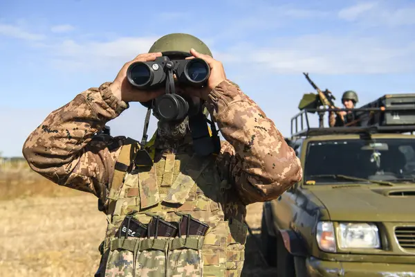 Жовтня 2021 Року Підрозділ Ппо Збройних Сил України Назвав Мисливців Ліцензійні Стокові Зображення