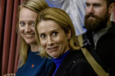 Estonyalı siyasetçi ve diplomat, Avrupa Komisyonu Başkan Yardımcısı, Avrupa Birliği Dışişleri ve Güvenlik Yüksek Temsilcisi Kaja Kallas, Kyiv, Ukrayna 'yı ziyaret etti, 2024-12-01