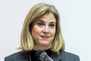 Avusturya Dışişleri Bakanı Beate Meinl-Reisinger 14 Mart 2025 'te Ukrayna' nın Kyiv kentine yaptığı ziyarette. Yüksek kalite fotoğraf