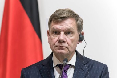 Almanya Dışişleri Bakanı Johann Wadephul, Ukrayna Dışişleri Bakanı Andriy Sybiha ile 30 Haziran 2025 'te Ukrayna' nın Kyiv kentinde düzenlediği ortak basın toplantısında. Yüksek kalite fotoğraf