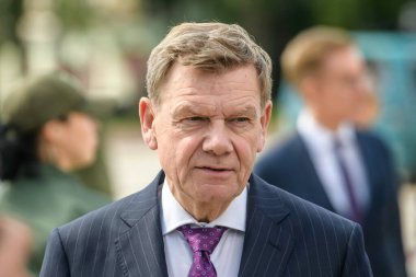 Almanya Dışişleri Bakanı Johann Wadephul, 30 Haziran 2025 'te Ukrayna' nın Kyiv kentini ziyaret etti. Yüksek kalite fotoğraf