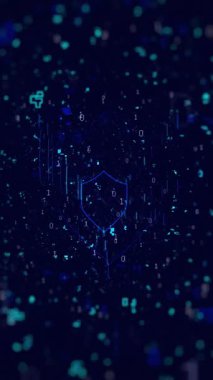 Bu canlı ve soyut bir dijital zemin, siber güvenlik ve teknolojiyle ilgili temalar için ideal.