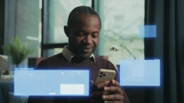 Akıllı telefonundaki veri görselleştirmeleri ile odaklanmış profesyonel bir etkileşim, modern teknolojiyi rahat bir çalışma alanında üretkenlikle harmanlıyor..