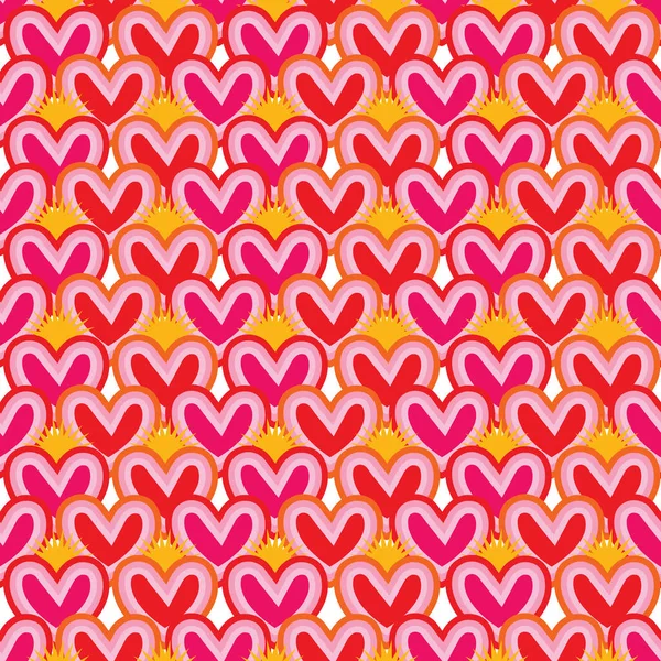 Valentine Heart Love Romantic Sign Seamless Pattern Illustration Διάνυσμα Σχεδιασμός — Διανυσματικό Αρχείο