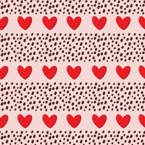 Valentýn Srdce Láska Romantické Znamení Bezešvé Vzor Ilustrace Vektor Design Royalty Free Stock Ilustrace