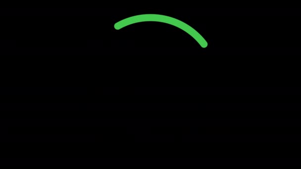 チェックマークアイコンのアニメーション 透明背景の白と緑のチェックマーク — ストック動画