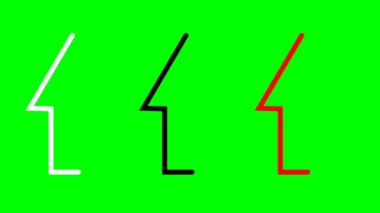 Yeşil arkaplanda çizgi sanatı şekli.