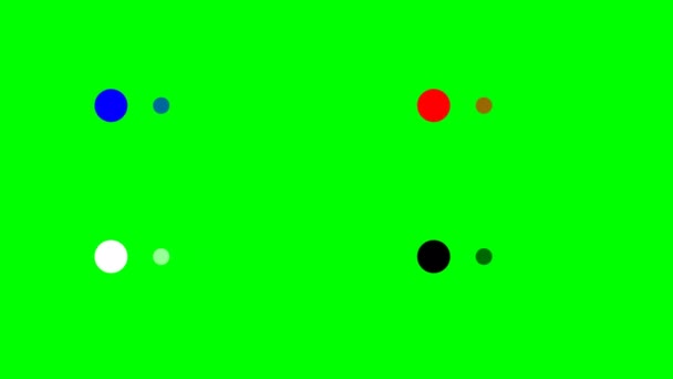 Animation Loading Dots Different Colors — Stock Video
