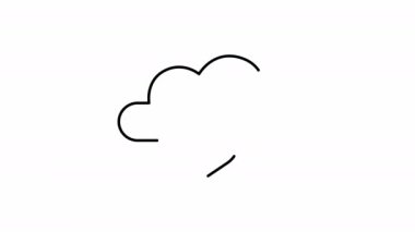 Kilit kalkanlı bulut simgesi. Bulut depolama veri koruması kavramı. Alfa kanallı siber güvenlik simgesi