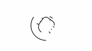 Virüs olmayan çizgi ikonu. Virüssüz yazılım ya da virüs durdurma işareti. Alfa kanallı siber güvenlik simgesi