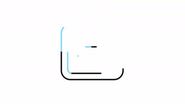 Dijital kilidin canlandırılmış çizgi simgesi. Alfa kanallı siber güvenlik simgesi