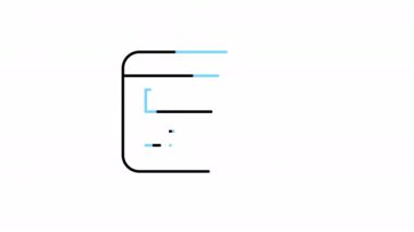 Böcek virüslü kartın canlandırılmış simgesi. Güvenli olmayan işlem konsepti. Alfa kanallı siber güvenlik simgesi