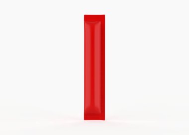 Kağıt Yapıştırıcı Sachet, Beyaz Arkaplan 'ı izole etti. 3d illüstrasyon