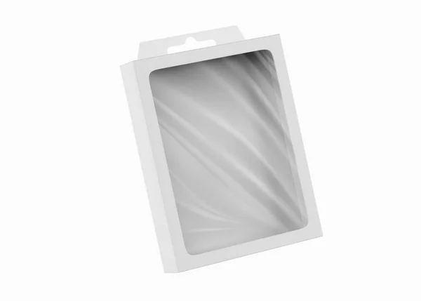 Papierschachtel Mit Hängetab Attrappe Isoliert Auf Weißem Hintergrund Illustration — Stockfoto