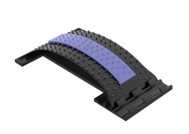 Ağrı kesici, Manyetik Aküpres Noktalı Aşağı Strether, Çok Katmanlı Bel Desteği Alt Aygıtı, Germe Cihazı, Hafıza Köpüğü Ofisi Koltuğu. 3d illüstrasyon