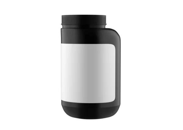 Plastic Glazen Pot Mockup Geïsoleerd Witte Achtergrond Illustratie — Stockfoto