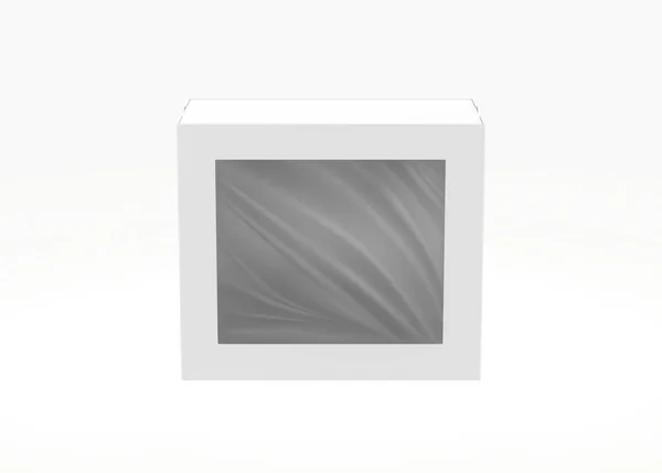 Papierowe Pudełko Makietą Wiszącą Izolowane Białym Tle Ilustracja — Zdjęcie stockowe