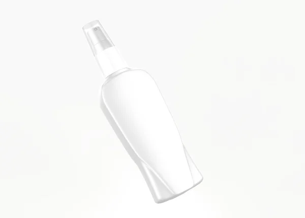 Пустая Косметическая Бутылка Макетом Пресс Насоса Изолированы Белом Фоне Иллюстрация — стоковое фото