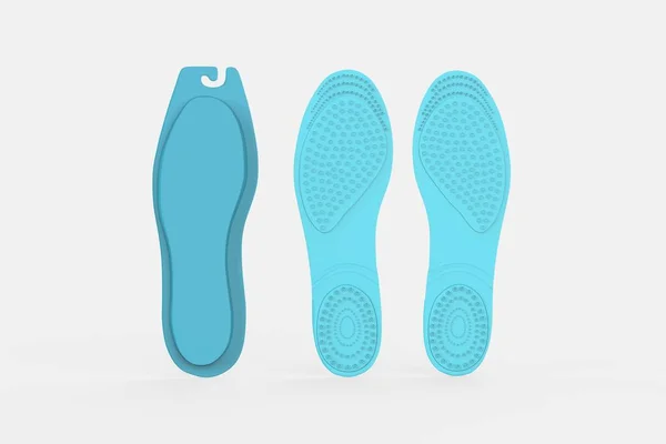 弗里斯多凝胶云超级舒适的可裁剪鞋底 防止脚后跟 腿和背痛 柔软和舒适的感觉 3D说明 图库照片