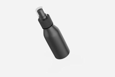 Kozmetik sprey şişesi beyaz arka planda izole edilmiş. 3d illüstrasyon