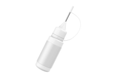 Plastic Applicator Bottle Mockup Isolate On White Background. 3d illustration