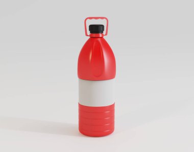 Matte Bottle Mockup Isolated On Gray Background. 3d illustration