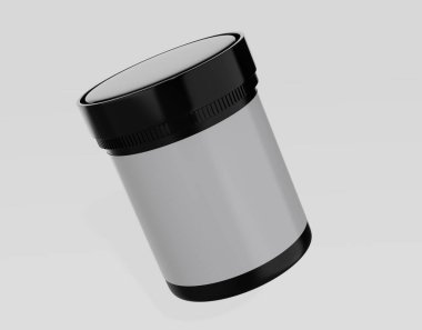 cosmetic jar mockup isolated on white background. 3d illustration