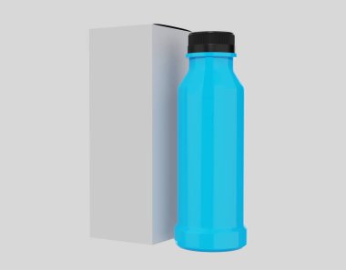 Kozmetik şişe modeli beyaz arka planda izole edildi. 3d illüstrasyon