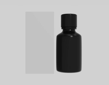 Kozmetik şişe modeli beyaz arka planda izole edildi. 3d illüstrasyon