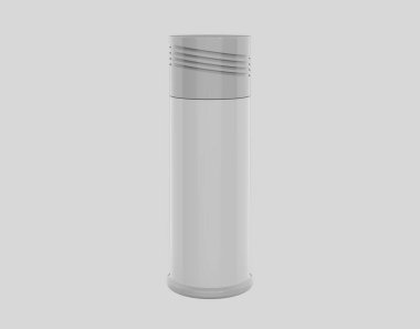 Spray bottle mockup. Aerosol can, cylinder deodorant. Metallic tube with plastic cap. 3d illustration