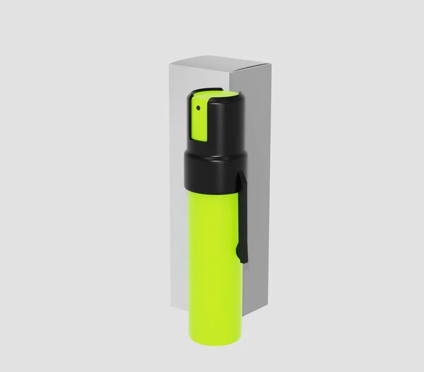 Spray Bottle Mockup Aerosol Can Cylinder Deodorant Metallic Tube Plastic — Stok fotoğraf
