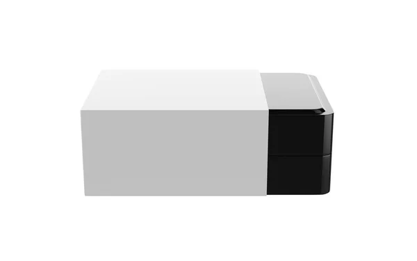 Case Kraft Box Mockup Isolated White Background Illustration — Stock Photo, Image