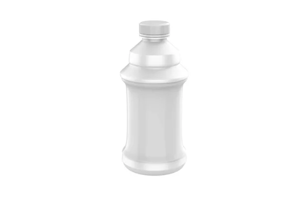 白い背景に隔離されたマットジュースボトルモックアップ 3Dイラスト — ストック写真