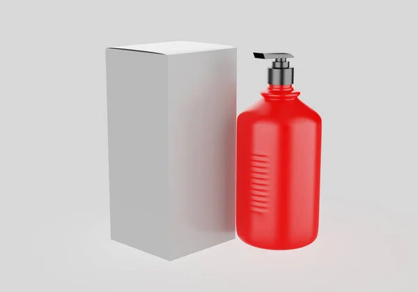 Plastikowe Butelki Long Dysza Mockup Izolowane Białym Tle Ilustracja — Zdjęcie stockowe