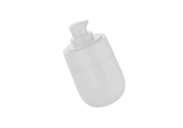 Garrafa Plástico Com Bocal Mockup Isolado Fundo Branco Ilustração — Fotografia de Stock