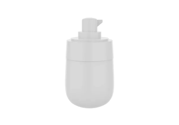 Botella Plástico Con Boquilla Mockup Aislado Sobre Fondo Blanco Ilustración —  Fotos de Stock