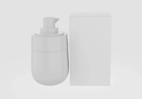 Műanyag Palack Nozzle Mockup Izolált Fehér Alapon Illusztráció — Stock Fotó