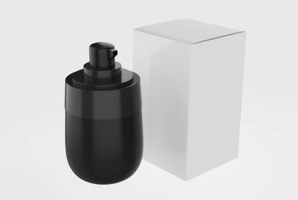 塑料瓶 枪口软垫隔离在白色背景 3D说明 — 图库照片