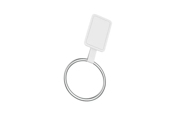 带有卡夫标签的婚戒在白色背景上隔离 3D说明 — 图库照片