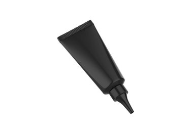 Matte Metalik Kozmetik Tüpü, Beyaz Arkaplanda İzole Edildi. 3d illüstrasyon