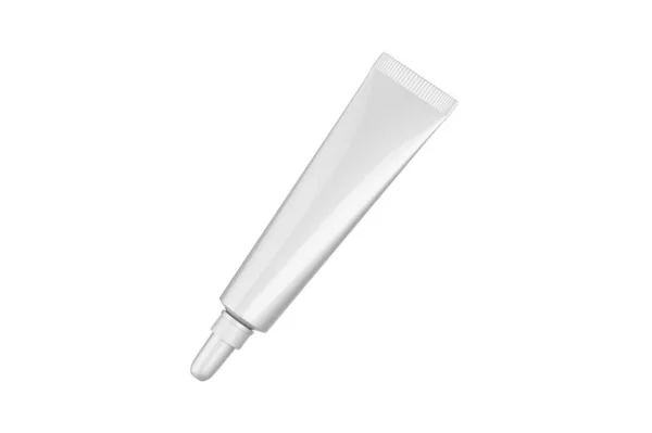 Matte Metallic Cosmetic Tube Mockup Isolated White Background Illustration — Stock Photo, Image